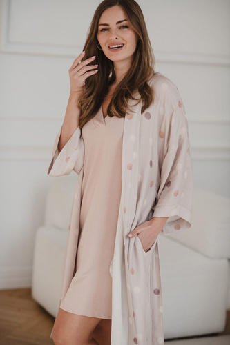 Polka Dots szlafrok bambusowy ciążowy Milk&Love 