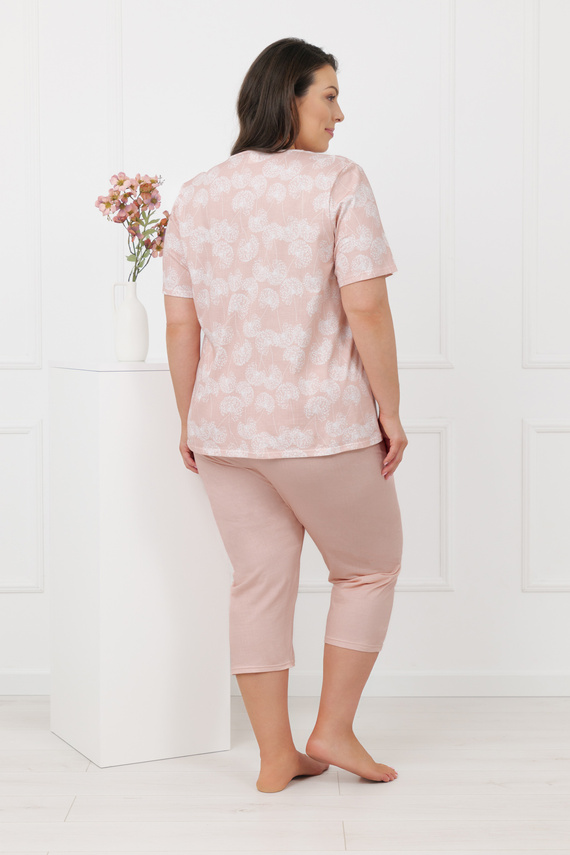 Pigiama donna Eleni Italian Fashion 100% cotone, manica corta, 3/4