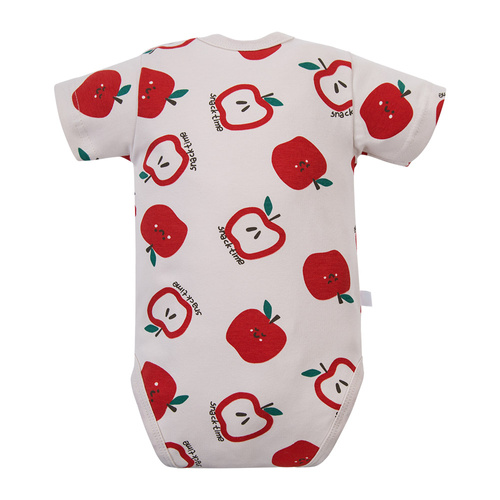 Body neonato Eevi Snack Time manica corta cotone elastico comodo