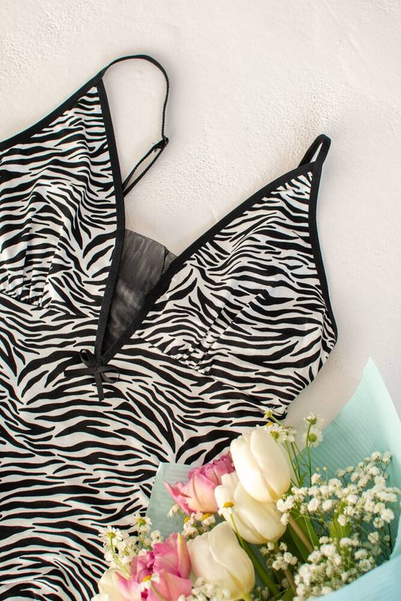 746 Camicia da notte Savannah De Lafense - bianco-nero