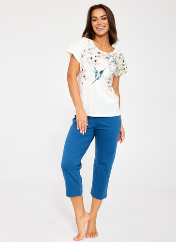 Cornette Floris 369/345 ecru – pigiama donna 100% cotone 7/8