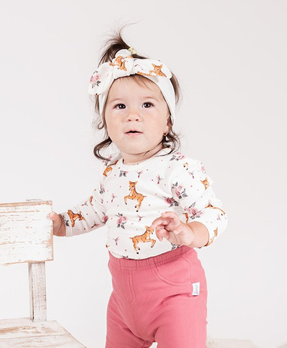 216095 Lala - Body bambino Nicol, cotone, manica lunga, pelle di cervo