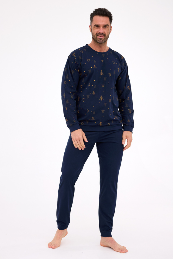 457/299 Night 3 Cornette - pigiama da uomo in cotone, Natale, manica lunga, confezione regalo