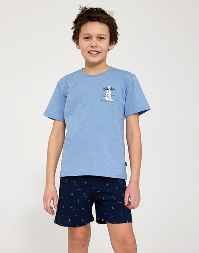 Pigiama bambino Cornette Young Boy 790/127 Pacific in cotone blu