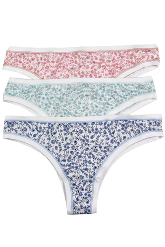 GD139-5H100 Mutandine brasiliane Cotonella 3 pezzi - cotone, taglio sensuale, comfort quotidiano