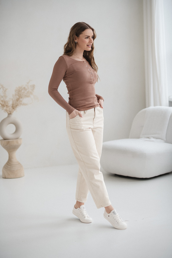 Tummy Milk&Love maglia premaman e allattamento in viscosa toffee