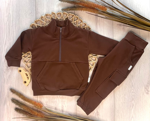 Pantaloni Mamatti SJ18 per bambini joggers marrone – comodi e stilosi