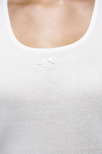 Debi T-shirt da donna con cinturino largo Moda italiana - bianco