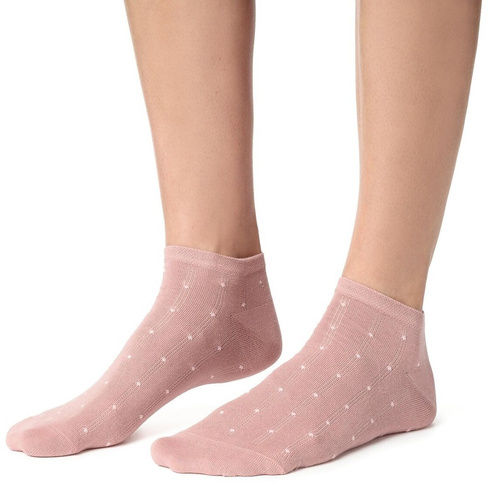 Stopki damskie Steven 114 Summer bawełniane cienkie do sneakersów różowe 177