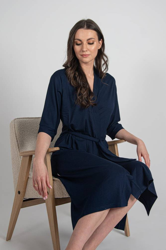 942 Visa Vestaglia lunga De Lafense - blu navy