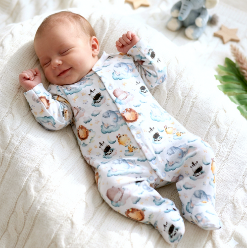 ABN-5608 Little Dreamers Nini, pigiamino in cotone biologico - 100% sicurezza, chiusure senza nichel, produzione polacca