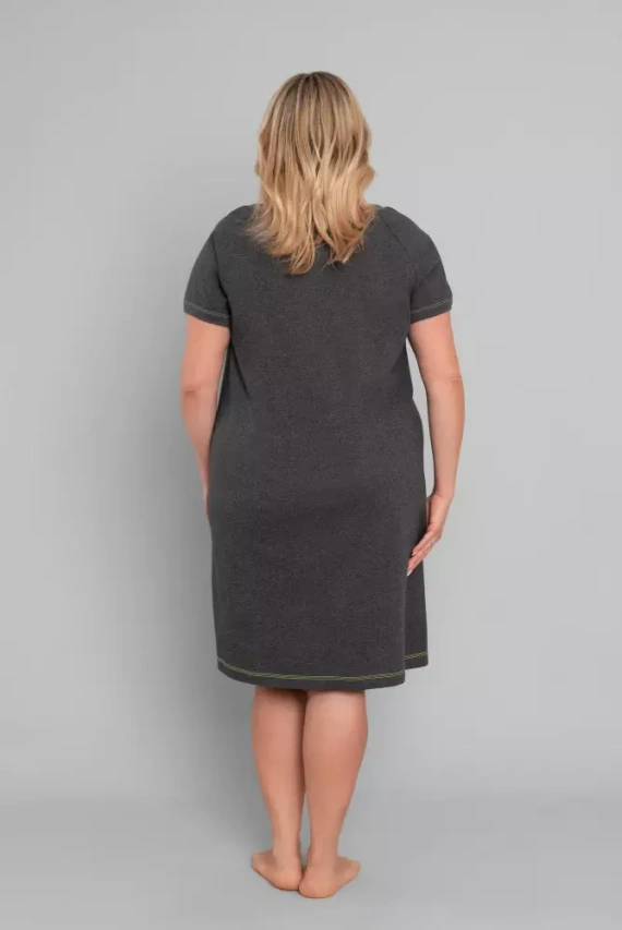 Camicia da notte Volta a maniche corte Moda italiana - melange scuro/verde