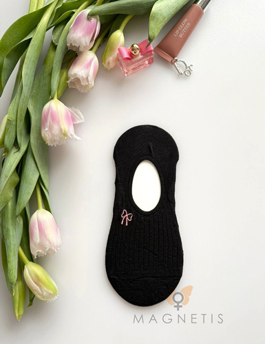 Calzini ballerina donna YN-251131 Magnetis – viscosa con silicone sul tallone