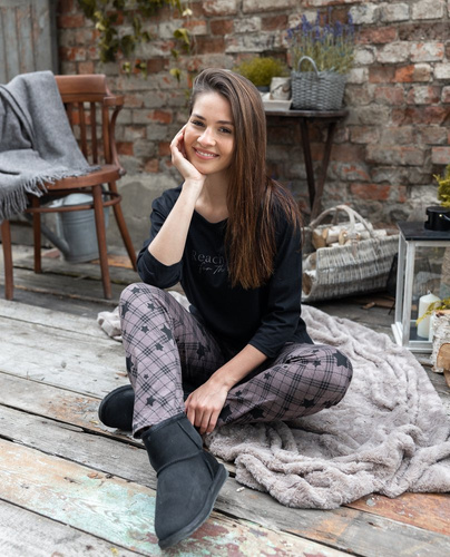 Sensis Reach For The Stars Pigiama da donna - nero-marrone