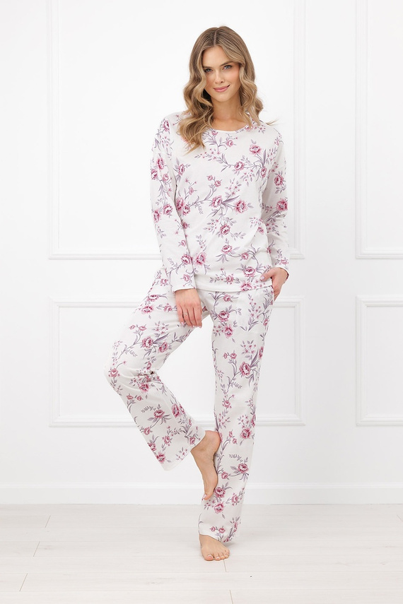 Pigiama donna Beauty Italian Fashion 100% cotone manica lunga pantaloni