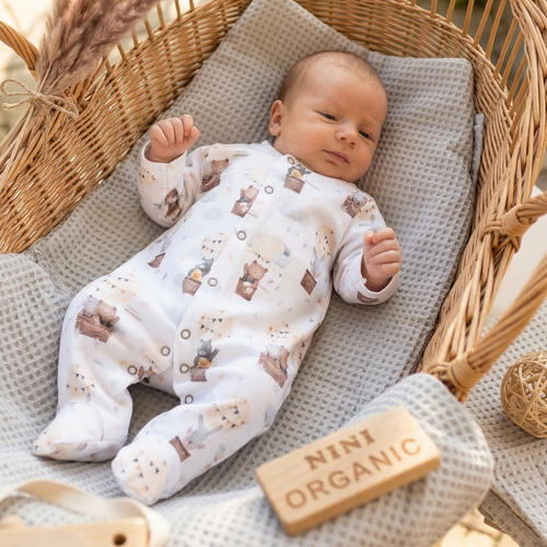 Tutina Nini 100% Balloon Friends cotone biologico per neonato