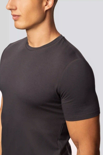 T-shirt Urban da uomo in cotone grafite - Taglio classico, alta qualità, flessibilità, comfort per tutto il giorno
