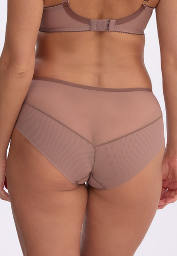 Slip da donna Aymara Gaia GFP 1381 marrone – tulle e ricamo, modello classico