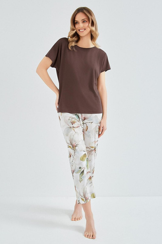 Pigiama donna Taro Apolonia 3606 viscosa cotone pantaloni 7/8 comfort