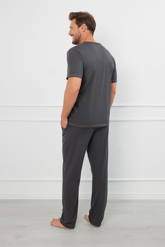 Salomon Pigiama uomo manica corta, pantaloni lunghi Moda italiana - grafite/miele