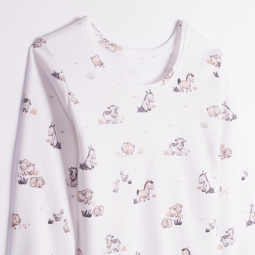 228036 Nicol FARMA Pigiama bambini 100% cotone manica lunga animali