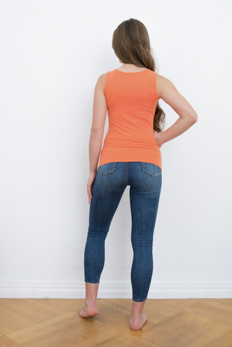 Camicia Ibiza Donna spalline larghe Moda italiana - arancione