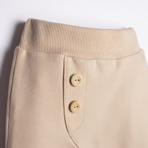 221273 Kiku Nicol pantaloni tuta beige per neonati con bottoni