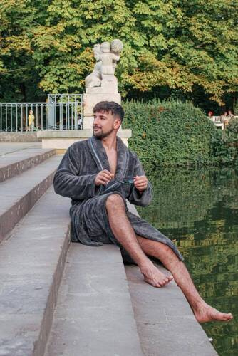 716 Vestaglia da uomo Rafael De lafense - grafite