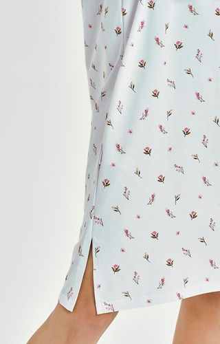 3433 Elodie Camicia da notte donna Taro bianco - cotone con fiori
