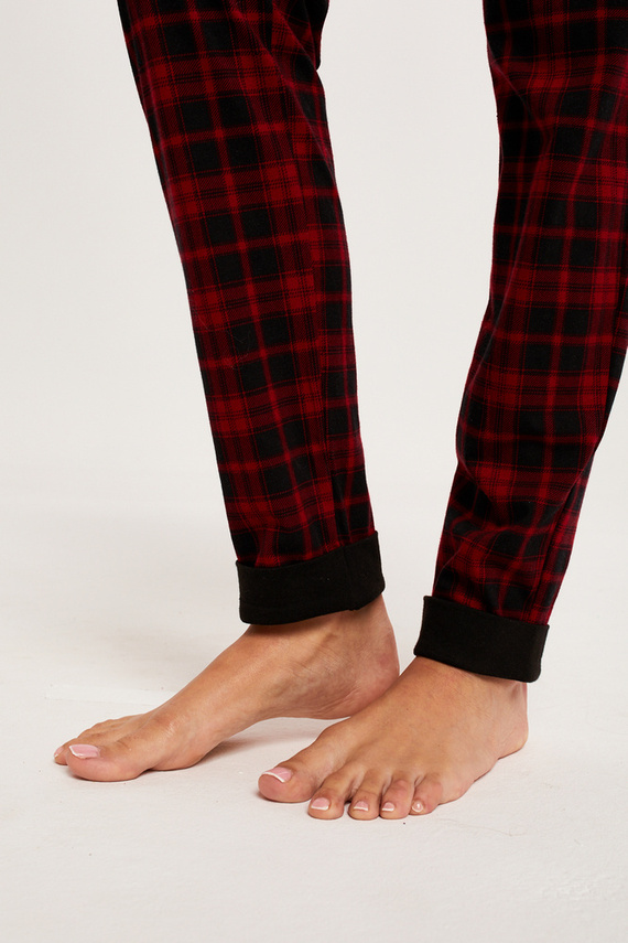 Ordesa Pigiama da donna manica lunga, pantaloni lunghi Moda italiana - nero/stampa