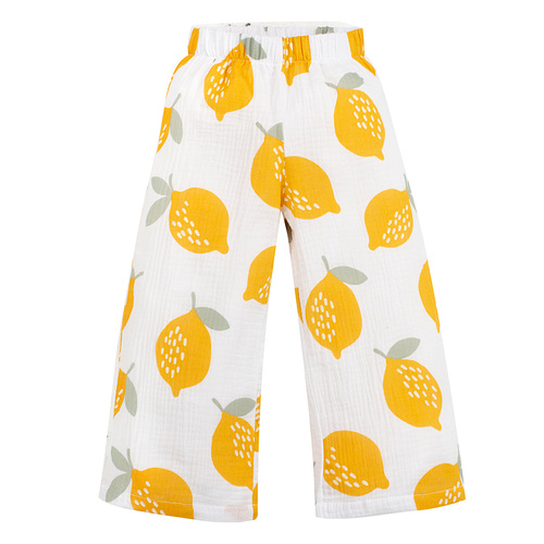 Pantaloni culotte in mussola Lemons Pinokio - leggerezza estiva, cotone