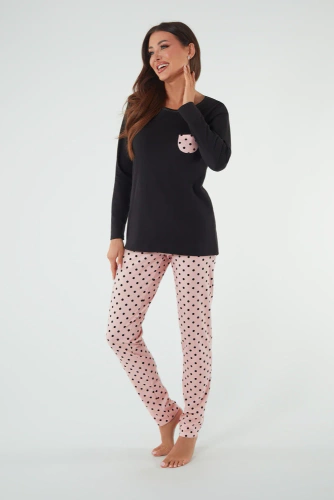 Buscato Pigiama da donna manica lunga, pantaloni lunghi Moda italiana