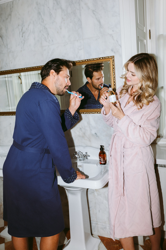 Vestaglia da uomo Gerard - 100% cotone, taglio classico con finitura elegante Moda Italiana