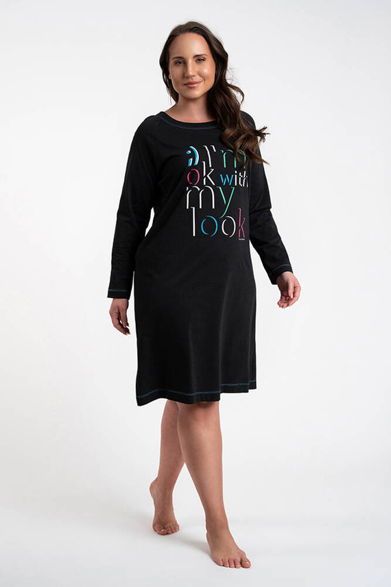 Camicia da notte Olza Moda italiana - nero