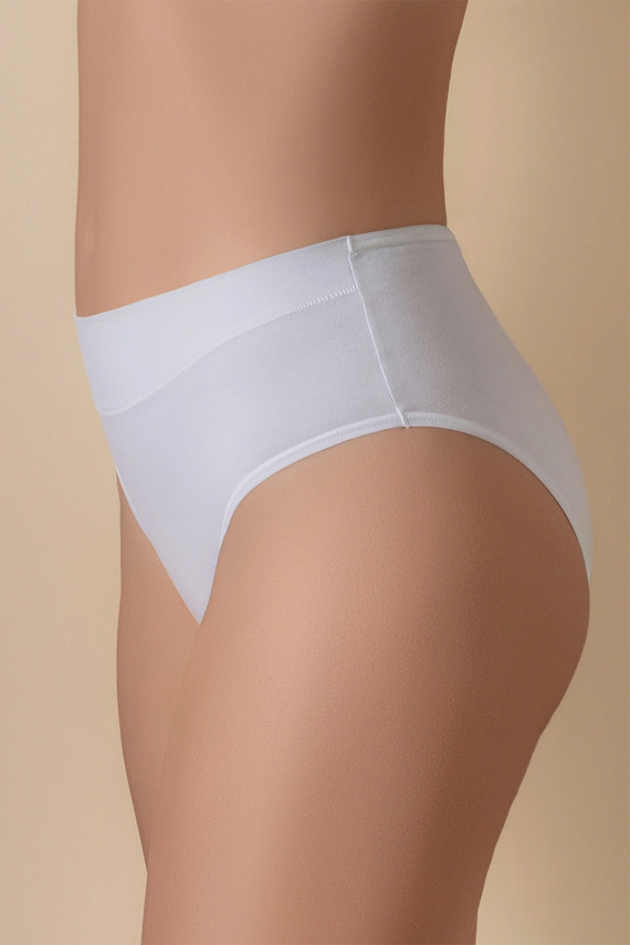 Selene Blanca Slip in Cotone Bianco Vita Alta Comfort Classico