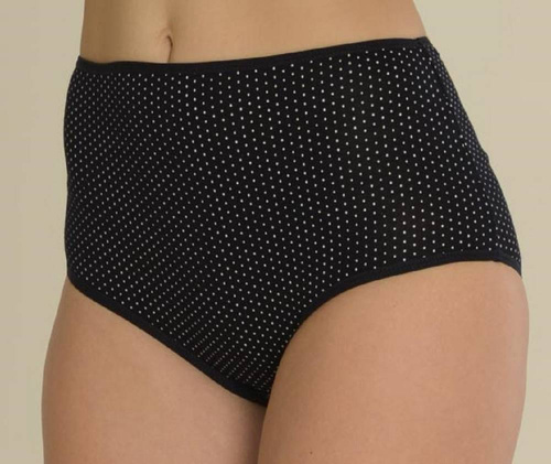 018 Slip alto Sara De lafense - blu navy a pois