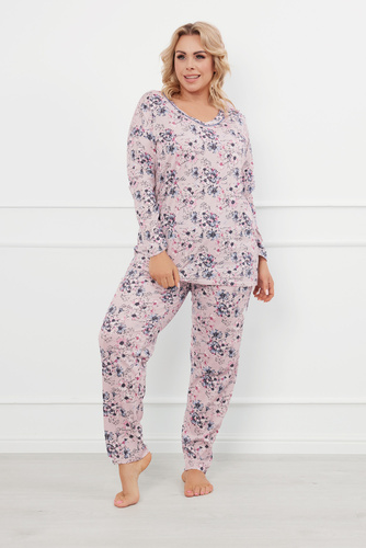 Toliana Pigiama donna manica lunga, pantaloni lunghi Moda italiana