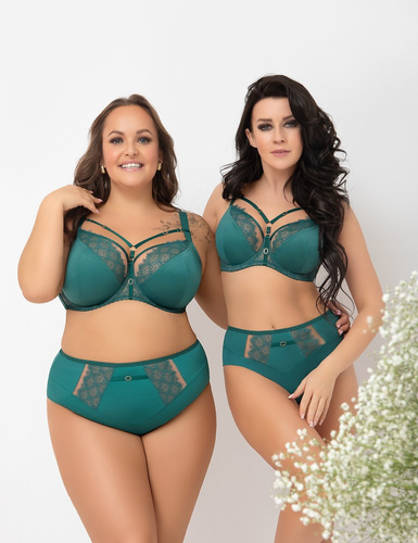 Reggiseno soft Gorsenia G004 Kasja verde – forte sostegno per seno grande