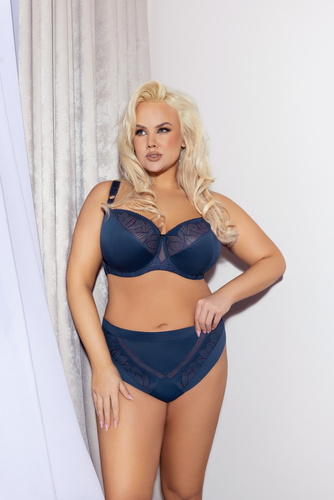 K 971 Astrid Mutandine da donna Gorsenia - blu navy, pizzo e tulle