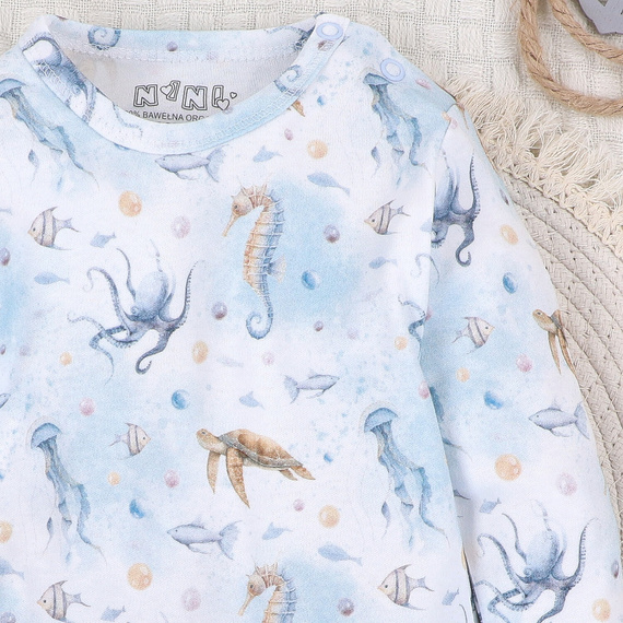 ABN-5445 Body in cotone organico Sea Of Joy di Nini - cotone organico, manica lunga