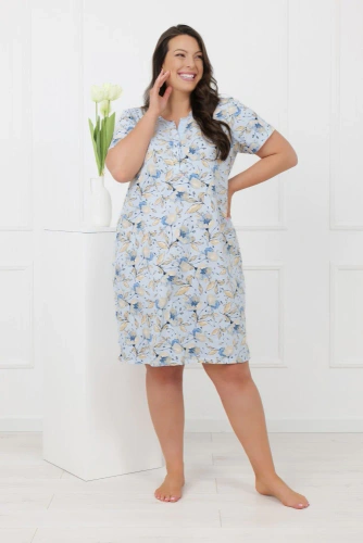 Camicia da notte da donna CELOZJA Moda italiana Polo in cotone a manica corta