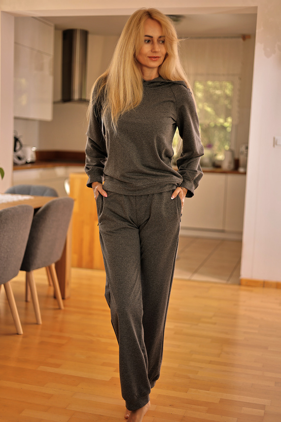 Tuta Brav donna Mirale | Set confortevole in cotone | Produzione polacca - grigio