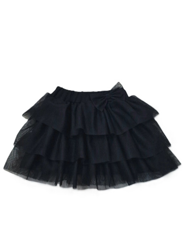 Mia Bambarillo Gonna in Tulle Nera da Bambina con Fiocco