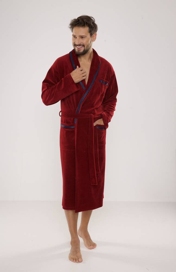 666 Ronaldo vestaglia da uomo De Lafense - marrone