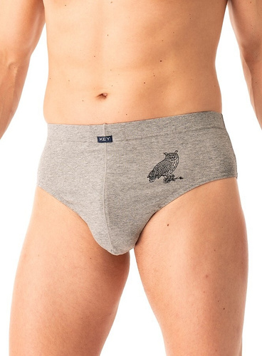 Slip uomo MPP 703 B25 Key grigio nero - cotone, confezione da 2 pezzi, comfort e stile