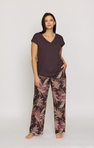 Maglia pigiama blu Mefemi Mila PG71 viscosa morbida comfort  brown