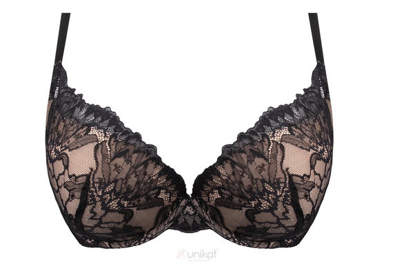 Unikat Kiana reggiseno push up nero in pizzo