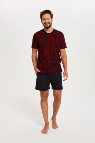 Pigiama e pantaloncini a maniche corte Elijah Uomo Moda Italiana - stampa/nero