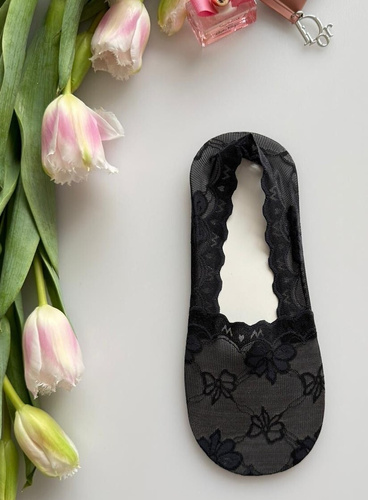 Calzini ballerina Magnetis pizzo con silicone antiscivolo donna