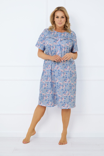 Facelia camicia da notte sbottonata, manica corta Moda italiana - stampa